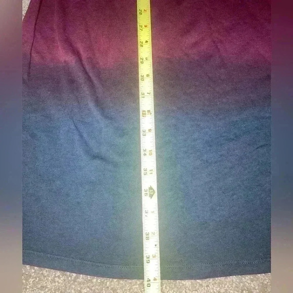 TORRID OFF SHOULDER T-SHIRT DRESS FRENCH TERRY BURGUNDY DIP DYE - Picture 11 of 11